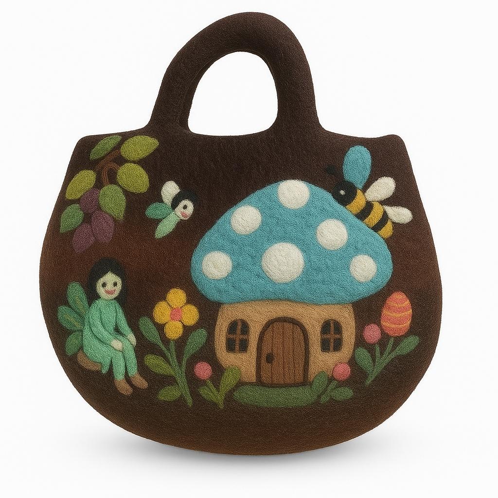Fairy Garden Felted Bag