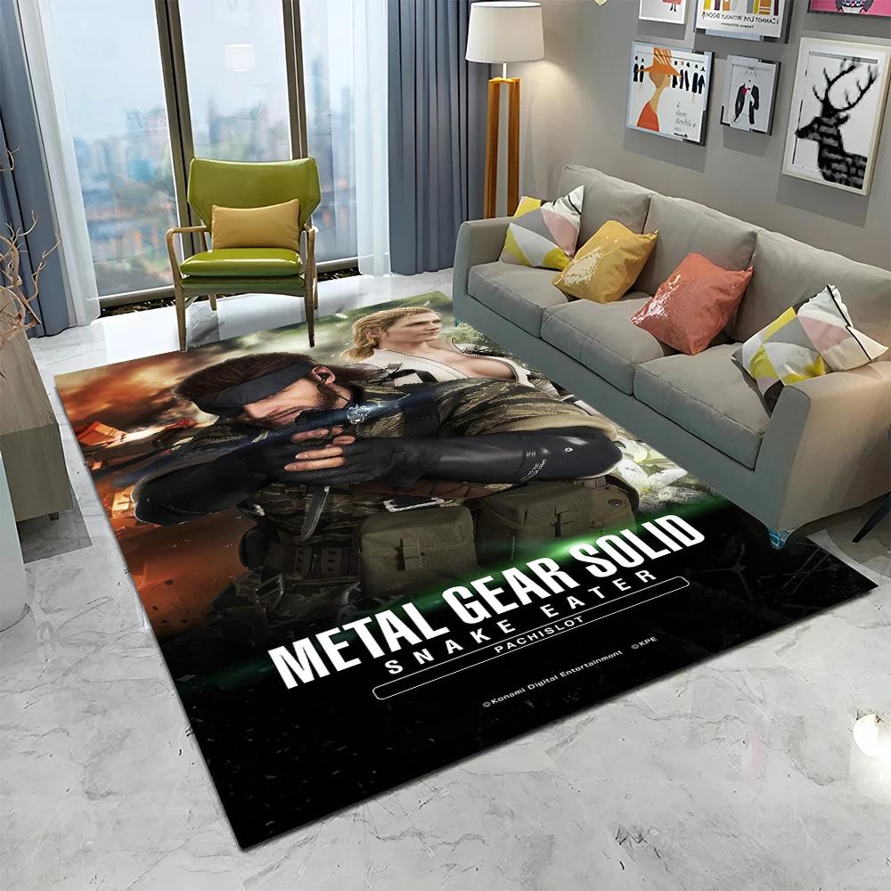 Metal Gear Solid Game Gamer Cartoon Carpet Rug For Home Living Room Bedroom Sofa Doormat Decor,Kids Area Rug Non-Slip Floor Mat