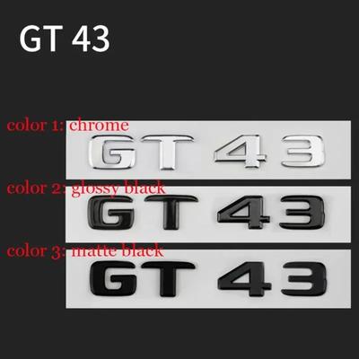 Emblemat GT 43 dla Mercedes Benz AMG GT GT43 GT50 GTR GTS GTC C63S E63S GLC63S Stylizacja Samochodu Bagażnik Naklejka 3D Akcesoria Samochodowe