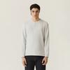 FERRAROMILANO Modified Pique Henley Neck T-Shirt L/Gray (Am0Ftth35132)