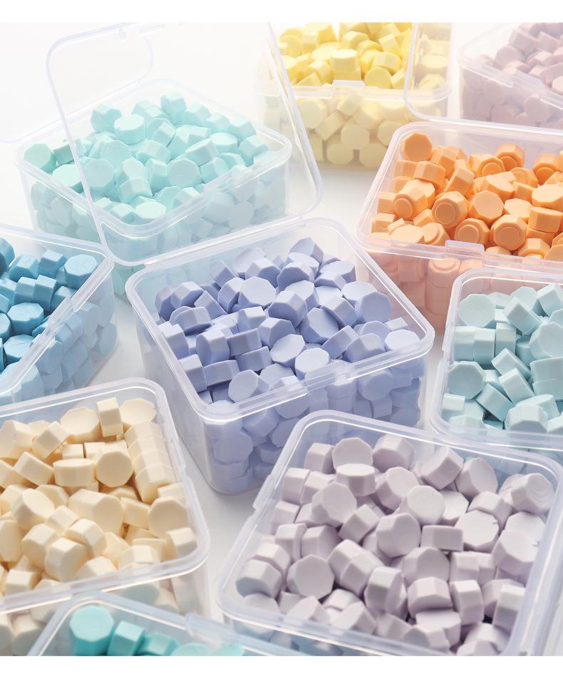 Matte Octagonal Sealing Wax Beads - Ice Cream Color Series for Wedding Invitations