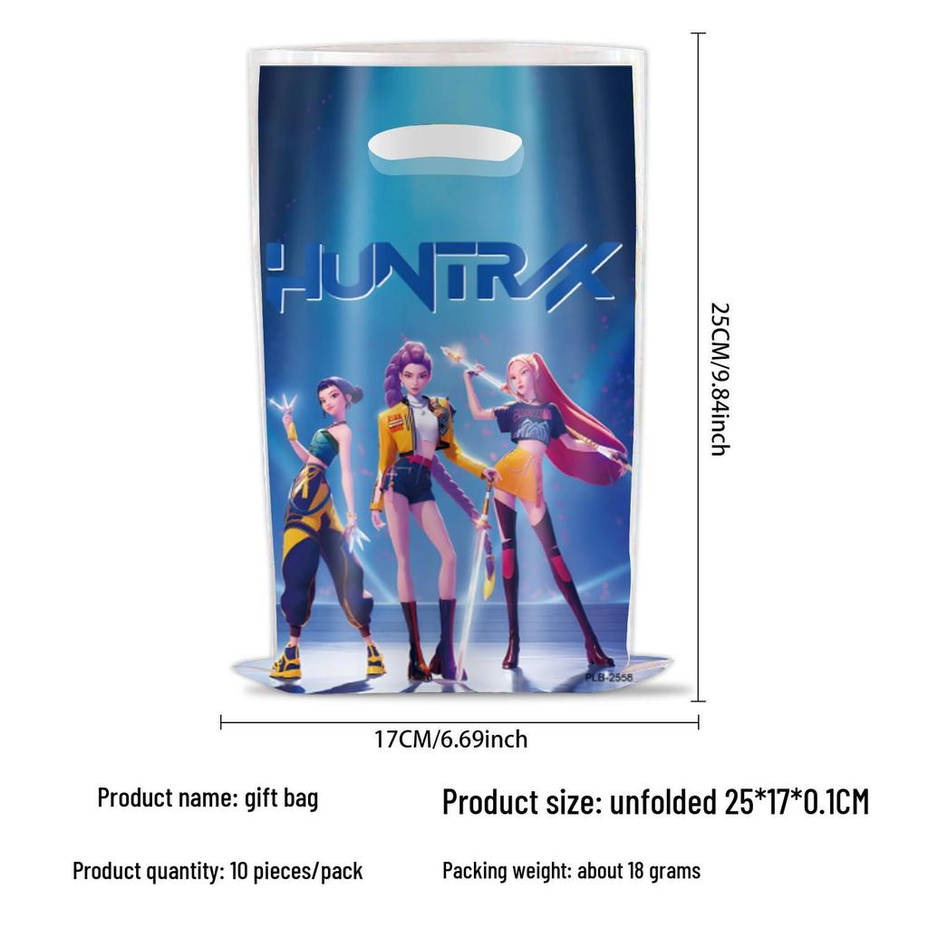 Demon Hunter K-POP Birthday Party Set: Paper Plates, Cups, Tableware, Banner, Flags