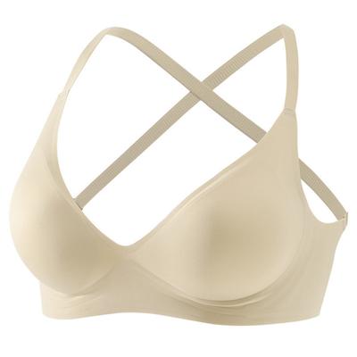 Small Chest Underwear Women's Seamless Bra External Expansion Underwear Top Up Bra Sexy Backless Strapless and Beautiful Back Strap