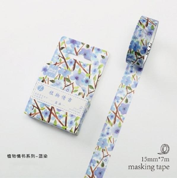 Beautiful Wash Tape Flower Plant Japanese Masking Adhesive Tape Decors Scrap Booking Sticker Label