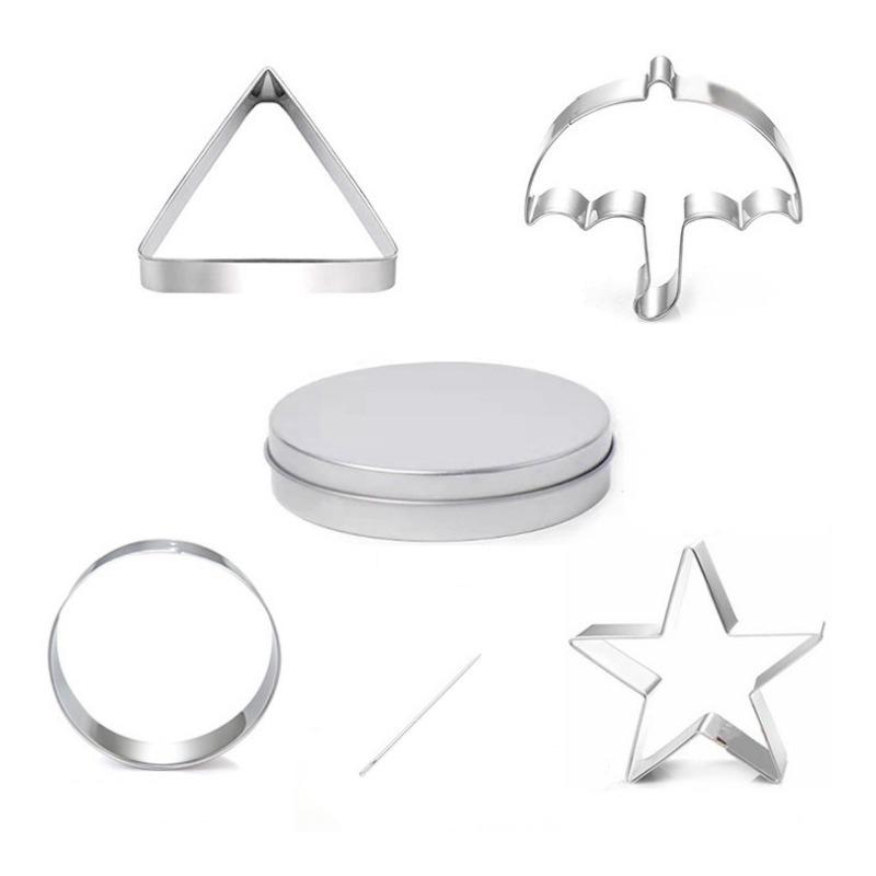 

12pcs/Set Sugar Cookie Mold Korean Candy Game Stainless Steel Cookie Mold TV Fans Party Game Mold Kitchen Baking Desserts Tools