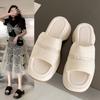 Women's 2023 Summer Square Toe Thick-Soled Platform Sandals - European & American Style Casual One-Strap Slippers