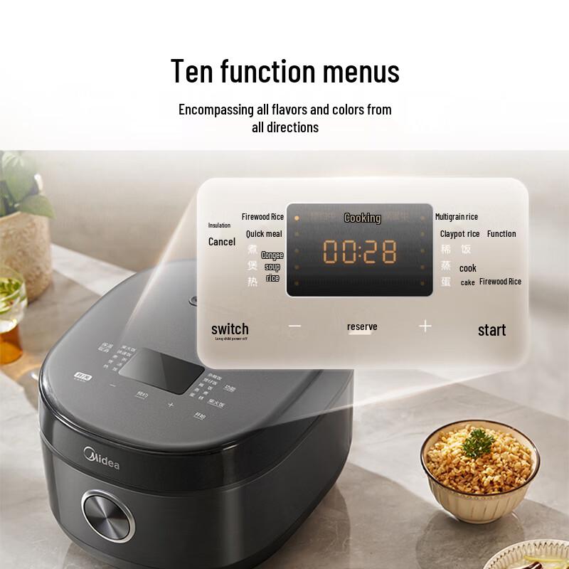 Midea IH Electric Rice Cooker with Fine Iron Pot CN plug (adapter included)