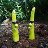 2 Pcs Funny Asparagus Garden Stakes Cute Resin Plants Craft with Funny Face Decorative Yard Art for Outdoor Garden Lawn Decor