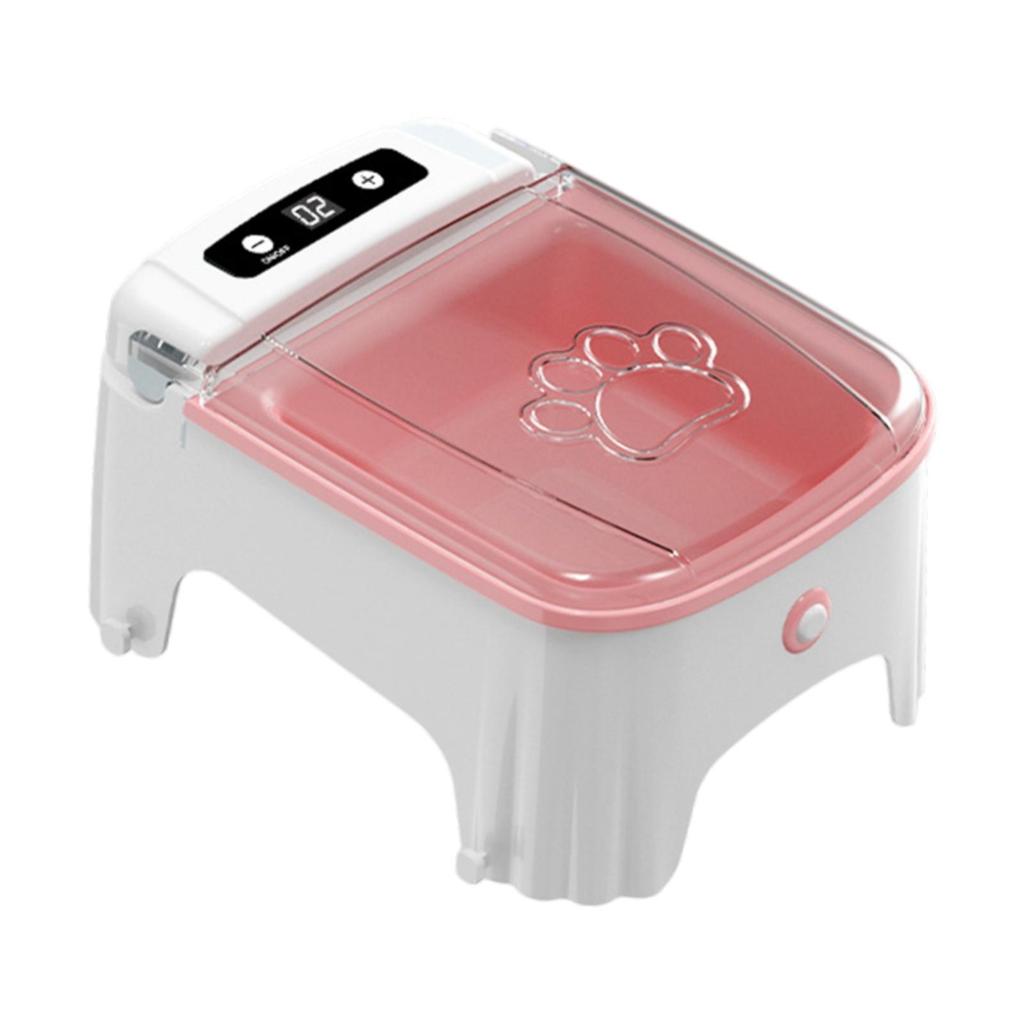Automatic Timed Pet Feeder Auto Open and Close Lid Cat Timed Feeding Puppy Food Dispenser for Indoor Cats Small Dogs Busy
