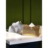Nordic Home Living Room Decoration Tissue Box Leather Tissue Paper Holder Paper Towel Dispenser Toilet Tissue Holder Luxury Gold
