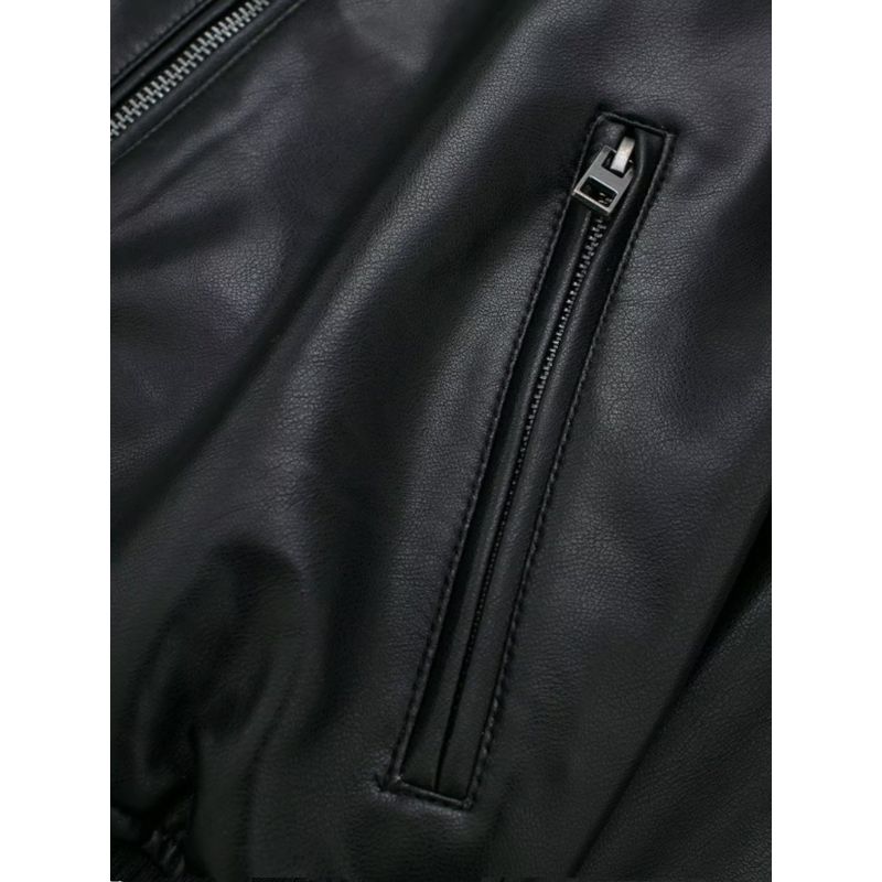 Kaslead Fashion Style Imitation Leather Pilot Jacket