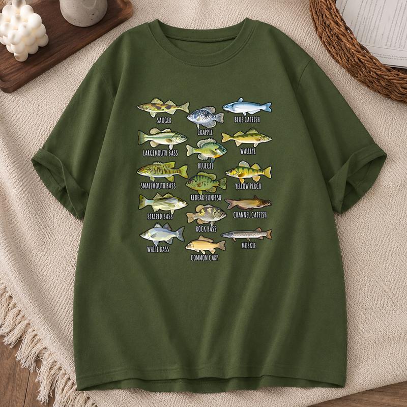 Fishing Shirt for Unisex Summer Short Sleeve TShirt O Neck Tee Shirt Fish Funny Meme Unisex Graphic Tshirt Casual Short Sleeve Tee