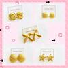2-8 Pairs Earrings Stud Geometric Square Stripe Round Textured Heart Rose Star Bow Double Water Drop Design Jewelry for Women