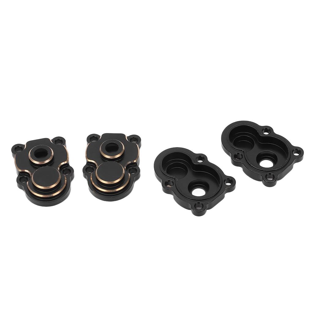 4Pcs RC Knuckle Cover Brass High Strength Rust Resistant RC Axle Gear Cover for FMS 1 24 FCX24 RC Crawler Black