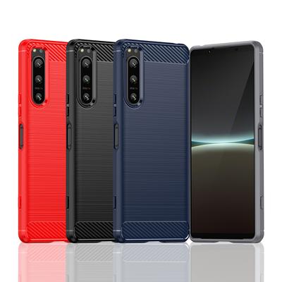 For Cover Sony Xperia 5 IV Case For Sony Xperia 5 IV Bumper Silicone Carbon Fiber Back Case For Sony Xperia 5 IV 1IV 10 IV Cover