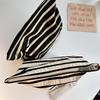Large Capacity Knitted Stripe Cosmetic & Toiletry Travel Bag