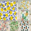 Modern Fresh Fruit Lemon Bath Curtain Waterproof Fabric Shower Curtain With 12 Hooks Bathtub Screen For Bathroom Home Decorate