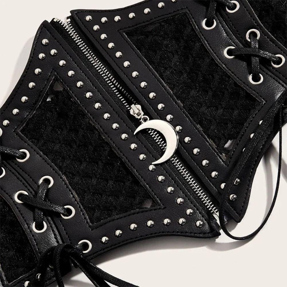 Waistband Hollow Corset Belts PU Leather Wide Waist Belt Leopard Print  Cummerbunds  Corset