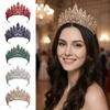 Große barocke Kristall-Hochzeitskrone, mehrfarbig, Königin, Prinzessin, Haarband, Brautparty