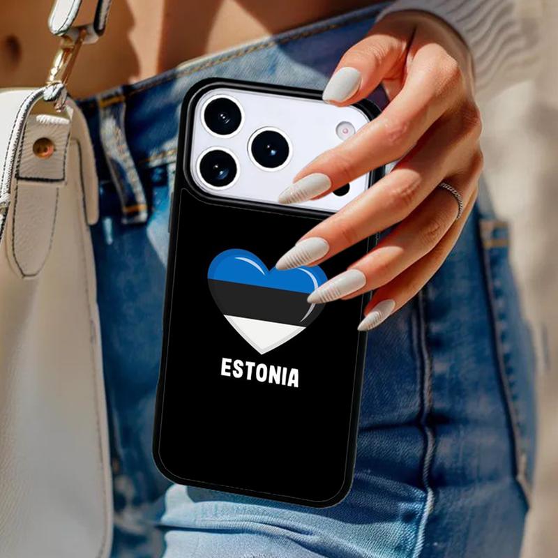 Estland Flagge Handyhülle Für iPhone 17 Air 14 15 13 12 Max Hülle Für Apple 14 15 16 16e 11 Pro Max Plus