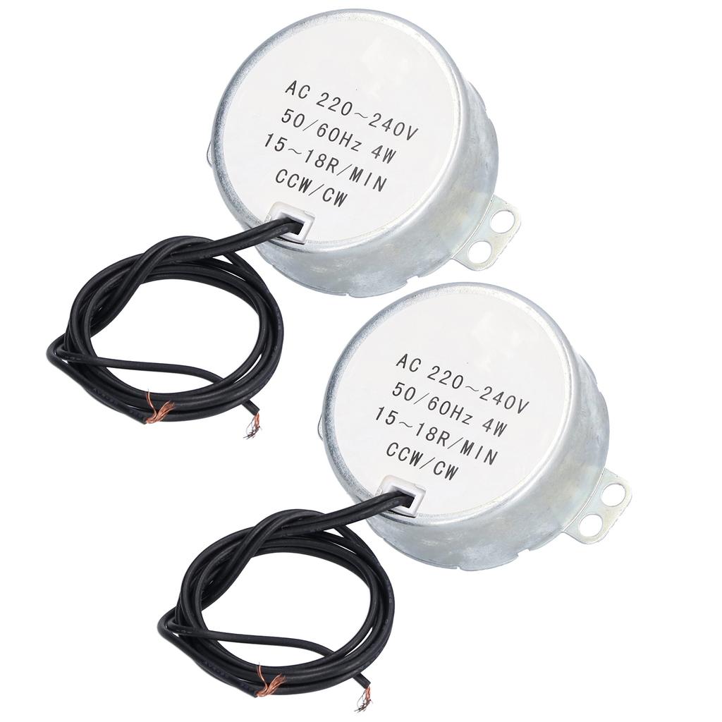 2 szt. Silnik Synchroniczny Mini 15‑18 obr./min Zestaw Akcesoriów do Rotacji CW CCW 4W AC220‑240V 50TYC