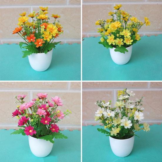 Umělá květina v květináči, párty dekorace, plastová DIY umělá květina v květináči na párty