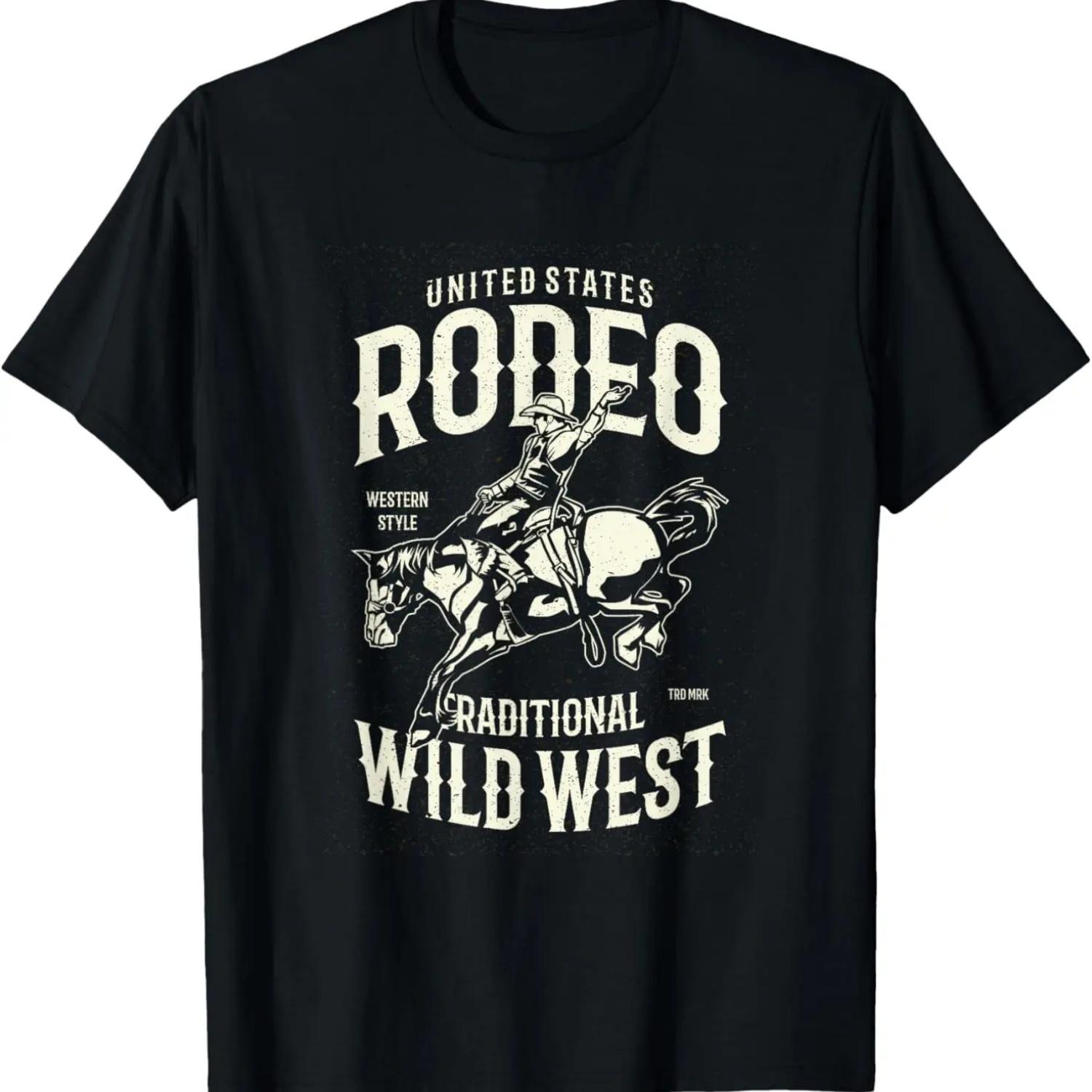 Retro Cowboy - Vintage Western Riding Horse Rodeo T-Shirt S