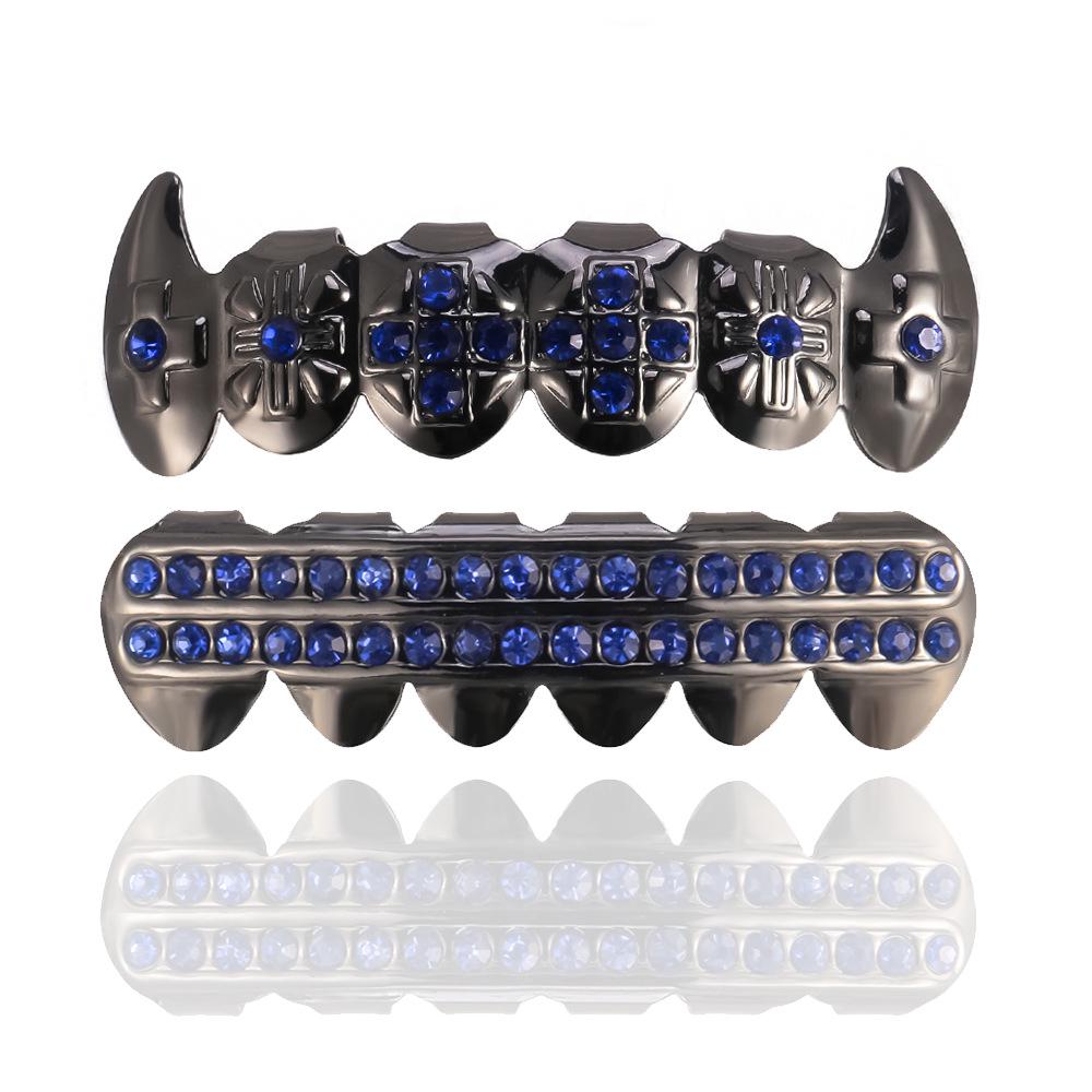 Diamond Color Buck Teeth Hip-Hop Dentures - Halloween Props and Nightclub Mouthguard for Trendsetters