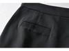 Summer 2024 High-Waist A-Line Midi Skirt with Slit - Women's Slimming, Anti-Exposure Bodycon Design