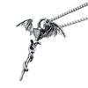 Metall Stahl Halskette für Männer mit einzigartigem Anhänger, Punk Style Kettenhalskette Verstellbarer Modeschmuck für Freund