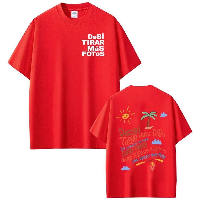 Rapper Bad Bunny Debi Tirar Mas Fotos DTMF T-shirt Unisex Women Clothing Fashion Hip Hop Short Sleeve Oversized T-shirts Streetwear