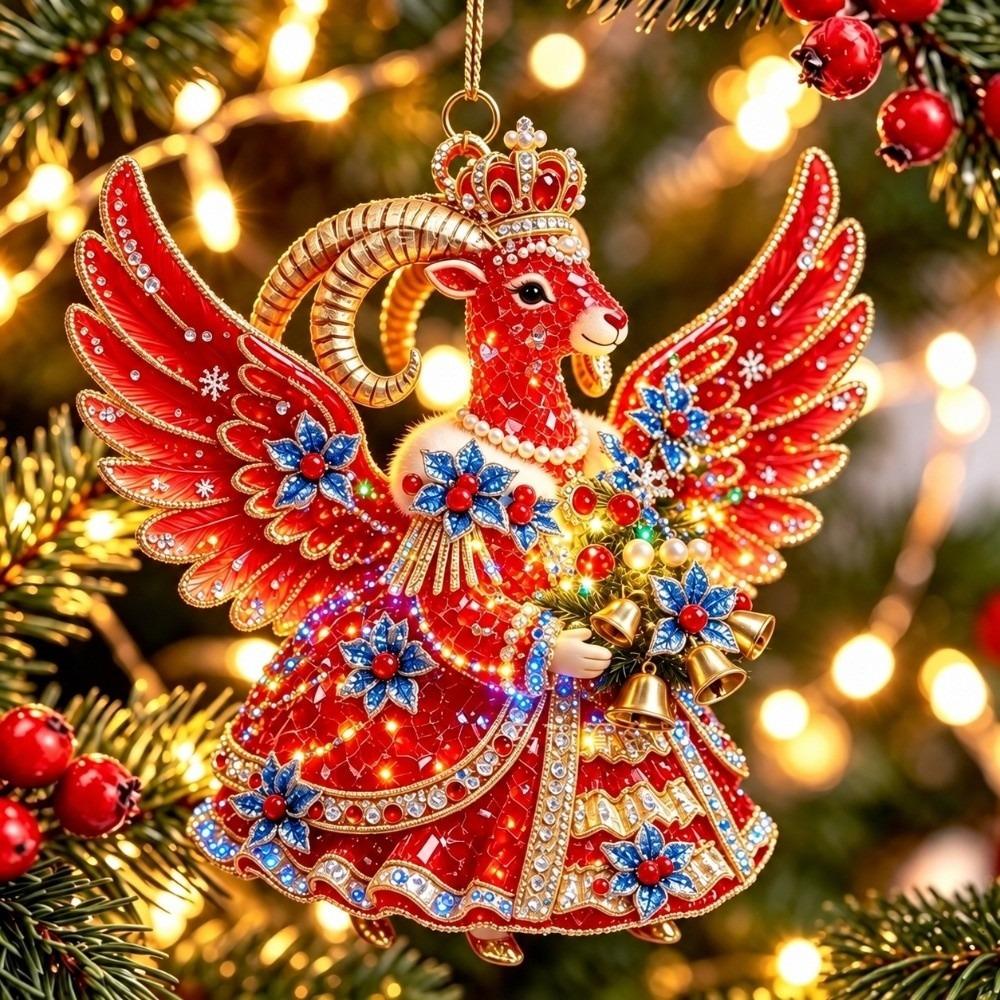 Acrylic Acrylic Pendant Lightweight Christmas Tree Ornament  Christmas New Year Decoration