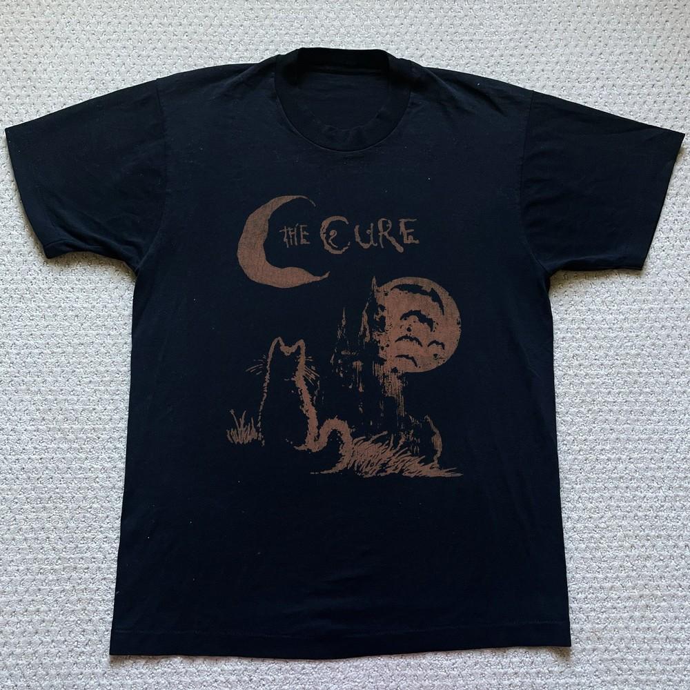 The Cure Cat T Shirt 90s Alt Indie Rock Black Unisex Tee S5XL Unisex TShirt S