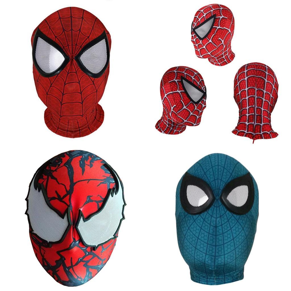Spiderman Miles Morales Elastic Mask Headcover Costume For Adult Cosplay Enthusiasts