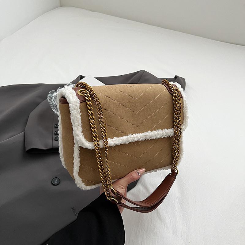 

High-quality Retro Style Shoulder Bag For Women French 2023 Winter Collection хакі