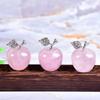 1PC Healing stone Natural Rose Quartz Pink Apple Can Be Used for Couple Decorations Home Decoration Study Room Decoration DIY Gift