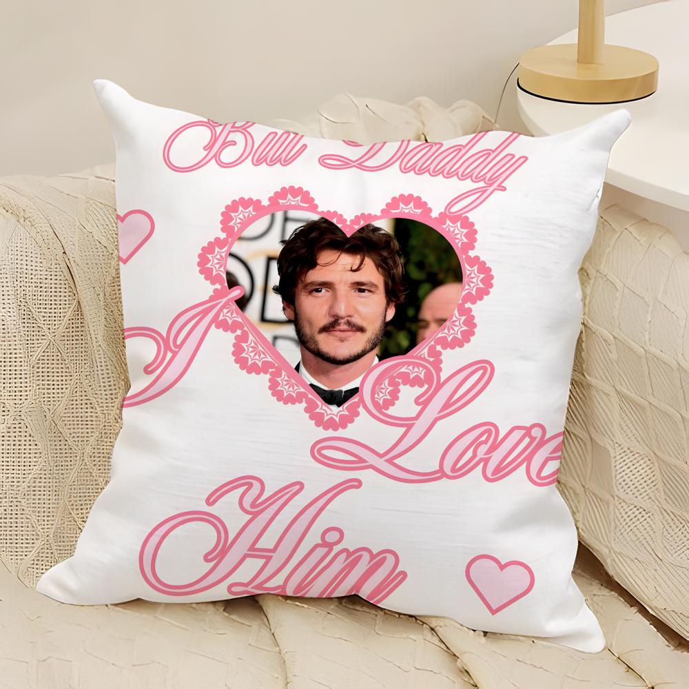 

Interesting demeanor Man PPedro Pascal Pillow Case Natural Linen DoubleSided Printing Sofa Home Decor Cushion Cover 30X30cm
