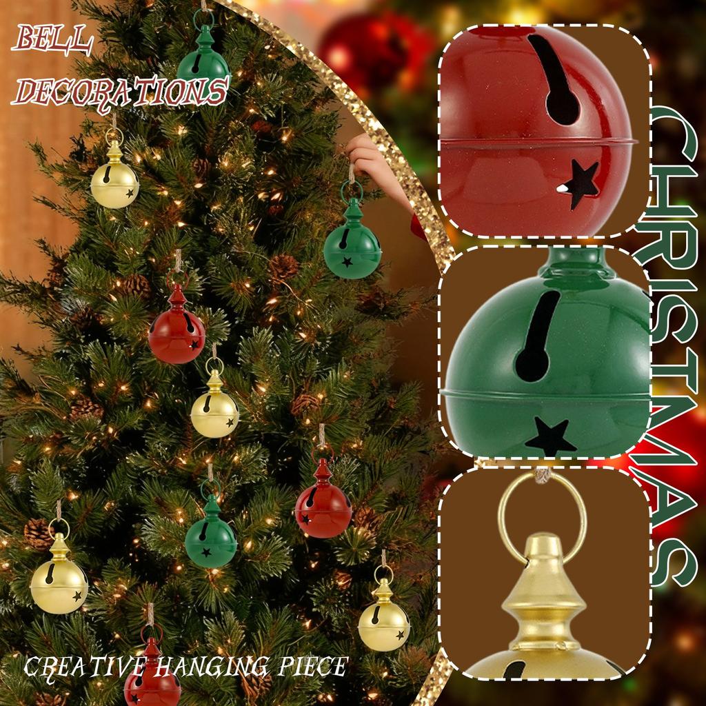 Christmas Bell Decorations Iron Atmosphere Large Ornaments To Decorate The Christmas Tree Creative Pendants