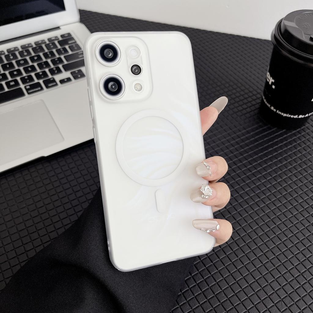 Applicable to OPPO Reno16 mobile phone case hardened high transparency Findx9spro magnetic matte heat dissipation K13 protective case