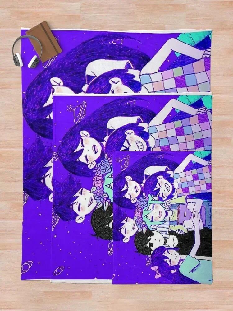 Omori Character II Throw Blanket Flannel Fabric Giant Sofa Blankets