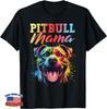 Pitbull Mama Colorful Pittie Mom Dog Lover Mother's Day Gift Unisex T-Shirt