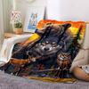 1pc Wildlife Nature Artwork Blanket Lightweight Flannel Blanket Throw Blanket For Sofa, Bed, Travel, Camping, Livingroom, Couch, Chair, And Bed yy2509