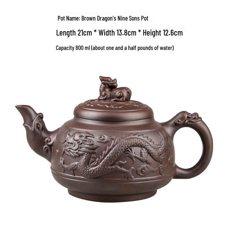 Large Yixing Zisha Handmade Ceramic Teapot for Kung Fu Tea