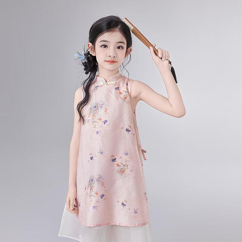 Desha Girls Qipao Style Summer Dress 120