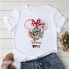 2025 Disney Trip Graphic T-shirt Mickey Minnie Mouse Printed T Shirts Women Short Sleeve Clothing Fashion Female Streetwear Tops