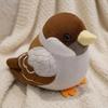 Chubby Round Stuffed Bird Doll Cute Cartoon Simulation Sparrow Doll  Living Room Decor