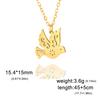 Peace Dove Pigeon Pendant Necklace Women Stainless Steel Gold Neck Chain Cute Bird Jewelry Birthday Gift