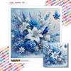 New Arrival 5D DIY Full Circle Diamond Painting "Blue Flowers and Birds" Embroidery Cross Stitch Home Decor Gift