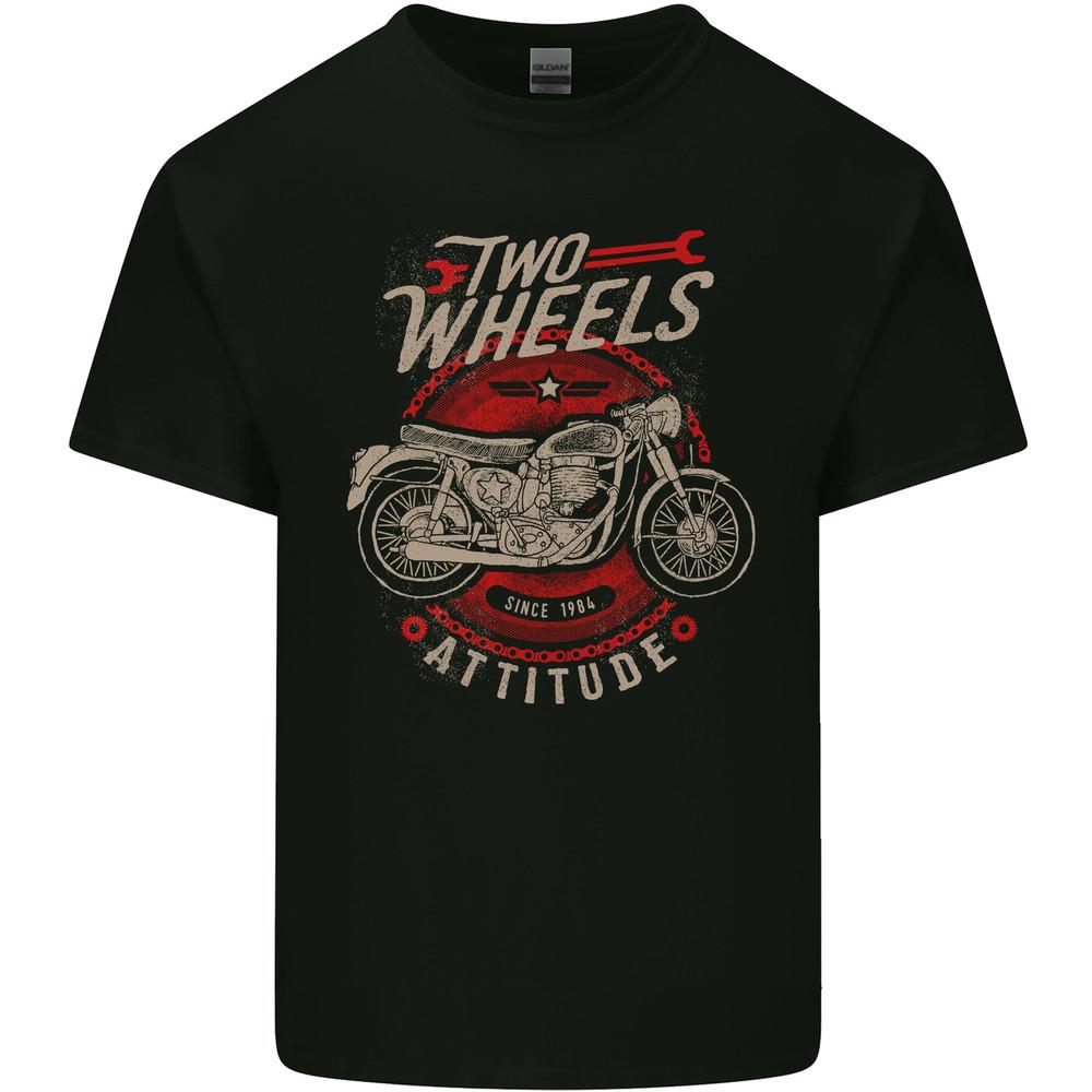 

Two Wheels Attitude Biker Motorcycle Motorbike Mens Light Cotton T-Shirt Unisex T-Shirt XXXXL