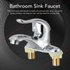 Durable Alloy Sink Faucet 2 Hole Hot Cold Water Mixer Tap Single Handle Deck Mounted Faucet Hotel
